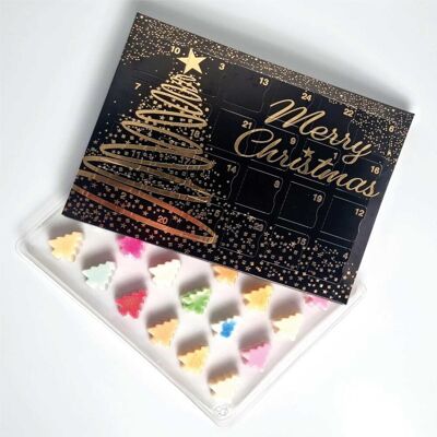 60 SECOND MAKEOVER Wax Melt Christmas Advent Calendar in Black Black 60 SECOND MAKEOVER Wax Melt Christmas Advent Calendar in Black Black