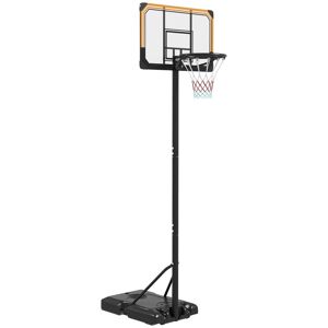 SPORTNOW Basketball Backboard Hoop Net Set System with Wheels, 182-213cm