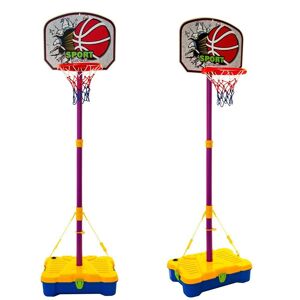 Hillington Portable Adjustable Basketball Hoop Set with Free-Standing Stand, Net, Backboard, and Wheels