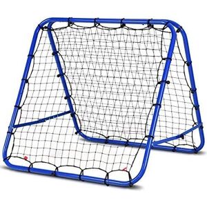 Costway Double-sided Football Training Net Pro Rebounder Net Kickback Target Goal in Blue Blue Costway Double-sided Football Training Net Pro Rebounder Net Kickback Target Goal in Blue Blue