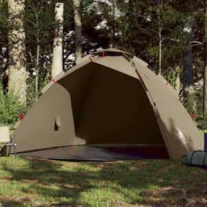 Berkfield Home Fishing Tent 4-Person Brown Quick Release Brown Berkfield Home Fishing Tent 4-Person Brown Quick Release Brown
