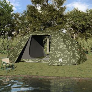 Berkfield Home Fishing Tent 7-Person Camouflage Waterproof in Green Green Berkfield Home Fishing Tent 7-Person Camouflage Waterproof in Green Green