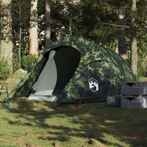 Berkfield Home Camping Tent Tunnel 3-Person Camouflage Waterproof in Green Green Berkfield Home Camping Tent Tunnel 3-Person Camouflage Waterproof in Green Green