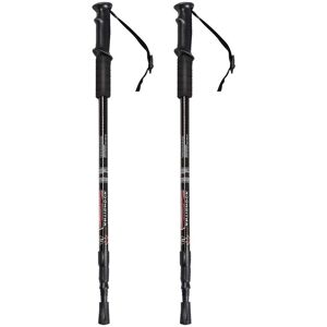 Costway Pair of Telescopic Walking Hiking Trekking Poles Adjustable Length 65 - 135 cm in Black Black Costway Pair of Telescopic Walking Hiking Trekking Poles Adjustable Length 65 - 135 cm in Black Black