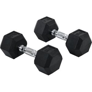 HOMCOM Hexagonal Dumbbells Kit Weight Lifting Exercise for Home Fitness