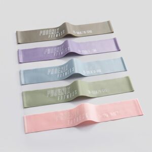 Phoenix Fitness Resistance Bands - Multi-coloured in Dusty Pink Dusty Pink Phoenix Fitness Resistance Bands - Multi-coloured in Dusty Pink Dusty Pink