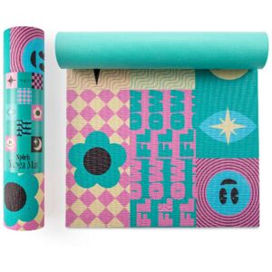Myga Printed Yoga Mat in Turquoise Turquoise Myga Printed Yoga Mat in Turquoise Turquoise