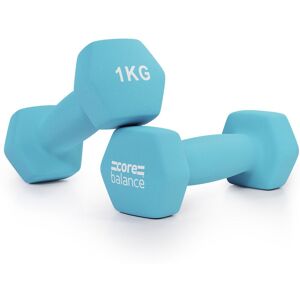 Core Balance Neoprene Hex Dumbbells Set Of 2 Cast Iron Hexagonal Hand Weights in Light Blue Size: 1kg Light Blue 1kg Core Balance Neoprene Hex Dumbbells Set Of 2 Cast Iron Hexagonal Hand Weights in Light Blue Size: 1kg Light Blue 1kg