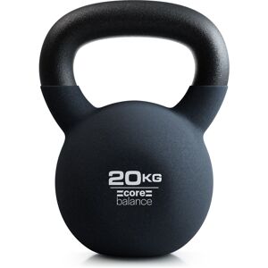 Core Balance Cast Iron Kettlebell Weight Neoprene Coated Home Gym Fitness 4-20kg in Black Size: 20kg Black 20kg Core Balance Cast Iron Kettlebell Weight Neoprene Coated Home Gym Fitness 4-20kg in Black Size: 20kg Black 20kg