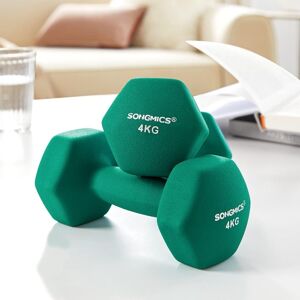 SONGMICS Neoprene Grip Hex Dumbbells Fitness Training Home Workout in Green Green SONGMICS Neoprene Grip Hex Dumbbells Fitness Training Home Workout in Green Green