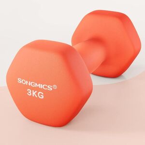 SONGMICS Hex Dumbbell Set Home Fitness Strength Training Equipment in Orange Orange SONGMICS Hex Dumbbell Set Home Fitness Strength Training Equipment in Orange Orange