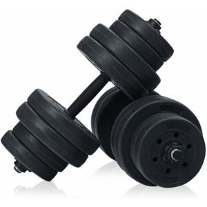 Costway 30KG Dumbbells Set Adjustable Dumbbell Barbell Weight Lifting Training in Black Black Costway 30KG Dumbbells Set Adjustable Dumbbell Barbell Weight Lifting Training in Black Black