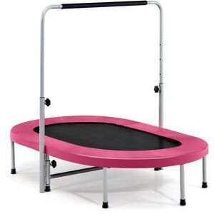 Costway Foldable Jumping Fitness Trampoline Double Trampoline for 2 People Pink Pink Costway Foldable Jumping Fitness Trampoline Double Trampoline for 2 People Pink Pink