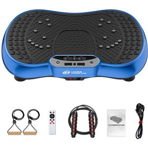 Rattantree Vibration Plate Exercise Machine with Bluetooth Speakers, Rope Skipping 99 Levels Massage Vibration Fitness Trainer in Blue Blue Rattantree Vibration Plate Exercise Machine with Bluetooth Speakers, Rope Skipping 99 Levels Massage Vibration Fitness Trainer in Blue Blue