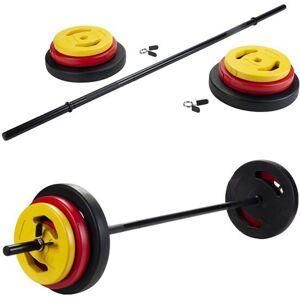Pure2Improve - 20kg Cement Barbell Set in Black Black Pure2Improve - 20kg Cement Barbell Set in Black Black