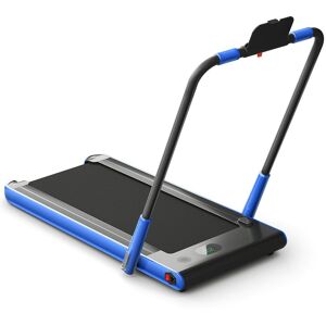 Costway Folding Treadmill 2 In 1 Electric Running Machine Walking Treadmill w/ LED Display Remote Control in Blue Blue Costway Folding Treadmill 2 In 1 Electric Running Machine Walking Treadmill w/ LED Display Remote Control in Blue Blue