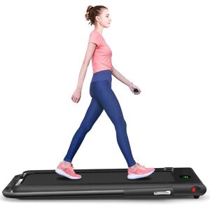 Costway Folding Treadmill 2 In 1 Electric Running Machine Walking Treadmill w/ LED Display Remote Control in Black Black Costway Folding Treadmill 2 In 1 Electric Running Machine Walking Treadmill w/ LED Display Remote Control in Black Black