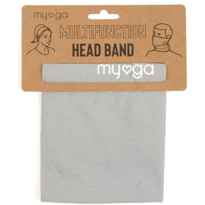 Myga Multi-Functional Head Band in Grey Grey Myga Multi-Functional Head Band in Grey Grey