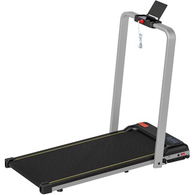 SPORTNOW Folding Treadmill Under Desk Walking Pad with Incline, Silver Tone Silver SPORTNOW Folding Treadmill Under Desk Walking Pad with Incline, Silver Tone Silver