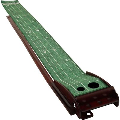 Rife Matchplay Deluxe Wooden Golf Putting Mat in Green Green Rife Matchplay Deluxe Wooden Golf Putting Mat in Green Green