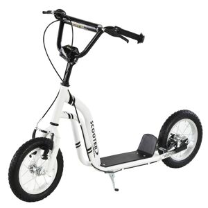 HOMCOM Teen Kids Stunt Scooter Kick Scooter Adjustable Handlebar 12 Inch Rubber Tyres