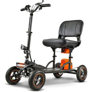 Superhandy Portable Lightweight 4-Wheels Mobility Scooter 350lbs Capacity in Black Black Superhandy Portable Lightweight 4-Wheels Mobility Scooter 350lbs Capacity in Black Black