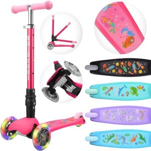 BOLDCUBE Teeny Fold 3 Wheel Scooter in Pink Size: 2-4 Years Pink 2-4 Years BOLDCUBE Teeny Fold 3 Wheel Scooter in Pink Size: 2-4 Years Pink 2-4 Years