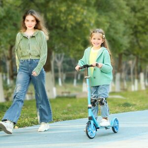 AIYAPLAY Kids Scooter, Foldable Kick Scooter w/ Adjustable Handlebar in Blue Blue AIYAPLAY Kids Scooter, Foldable Kick Scooter w/ Adjustable Handlebar in Blue Blue