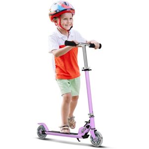 Costway Foldable Aluminum Commute Scooter w/ LED Wheels Adjustable Handlebar in Purple Purple Costway Foldable Aluminum Commute Scooter w/ LED Wheels Adjustable Handlebar in Purple Purple