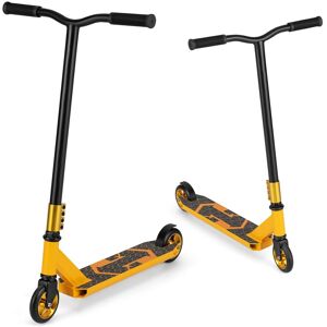 Costway Kids Stunt Scooter Pro Trick Scooter w/PU Wheels 10 Years & Up in Yellow Yellow Costway Kids Stunt Scooter Pro Trick Scooter w/PU Wheels 10 Years & Up in Yellow Yellow