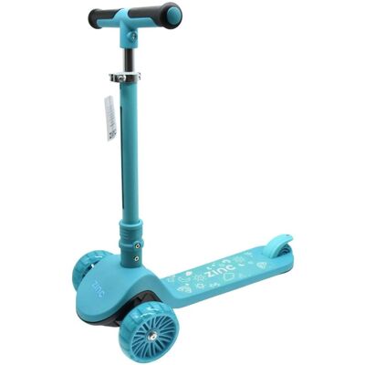 Zinc Shine LED Folding Scooter in Blue Blue Zinc Shine LED Folding Scooter in Blue Blue