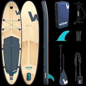 Wave Sups Wave Woody Sup Package - Navy Stand Up Inflatable Paddle Board 10ft