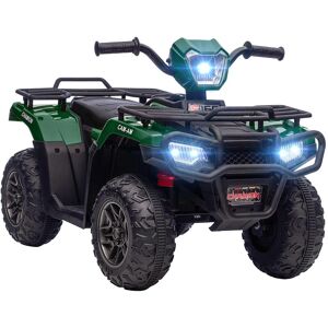 HOMCOM 12V Electric Quad Bike for Kids LED Headlights, Music