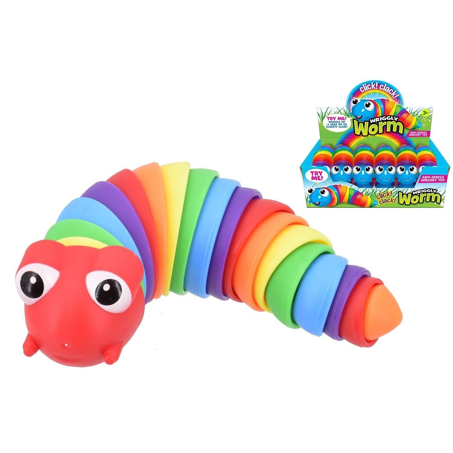 Kandy Toys Wriggly Rainbow Worm Sensory Toy