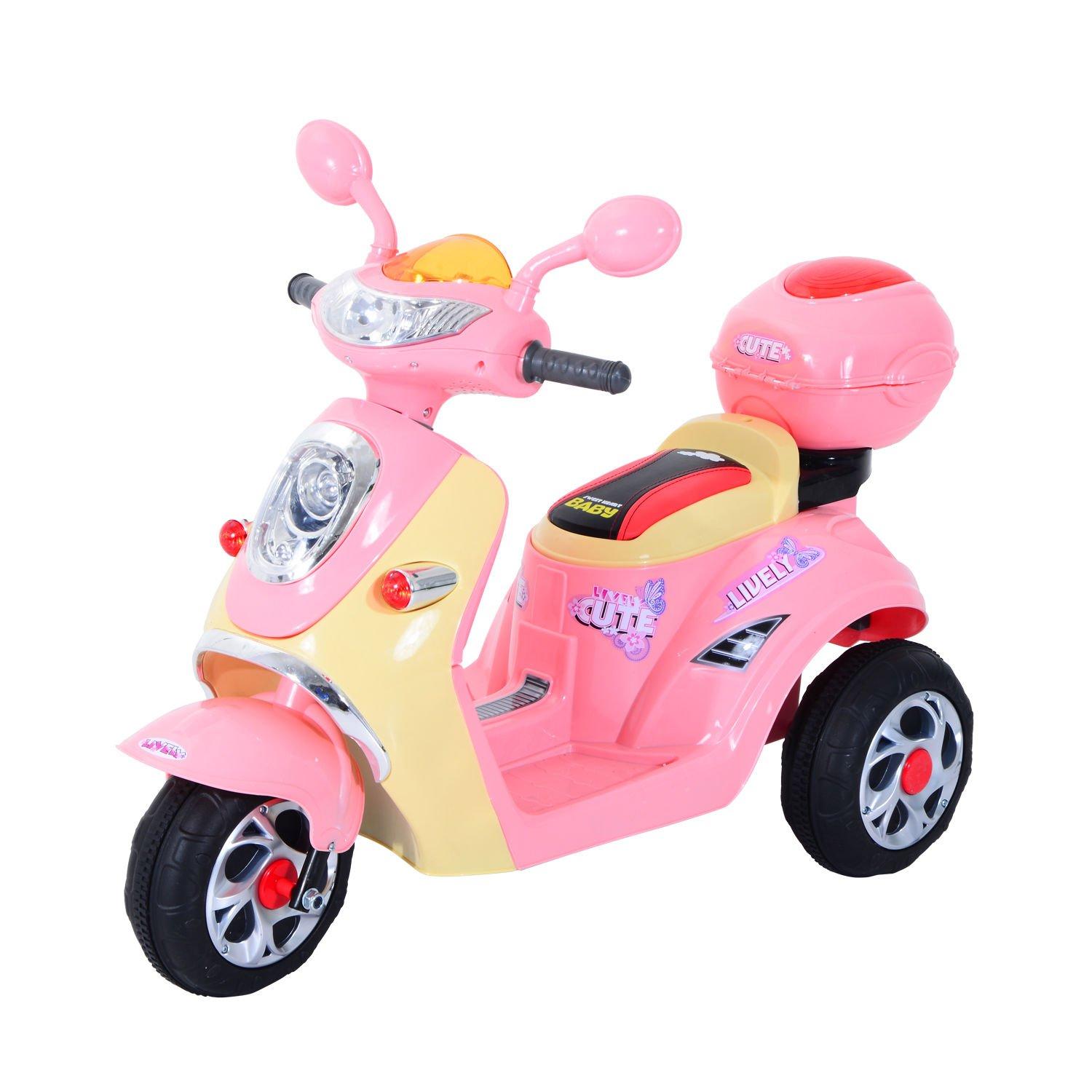 HOMCOM Electric Ride on Toy Motorbike Children Motorcycle Tricycle Safe 6V