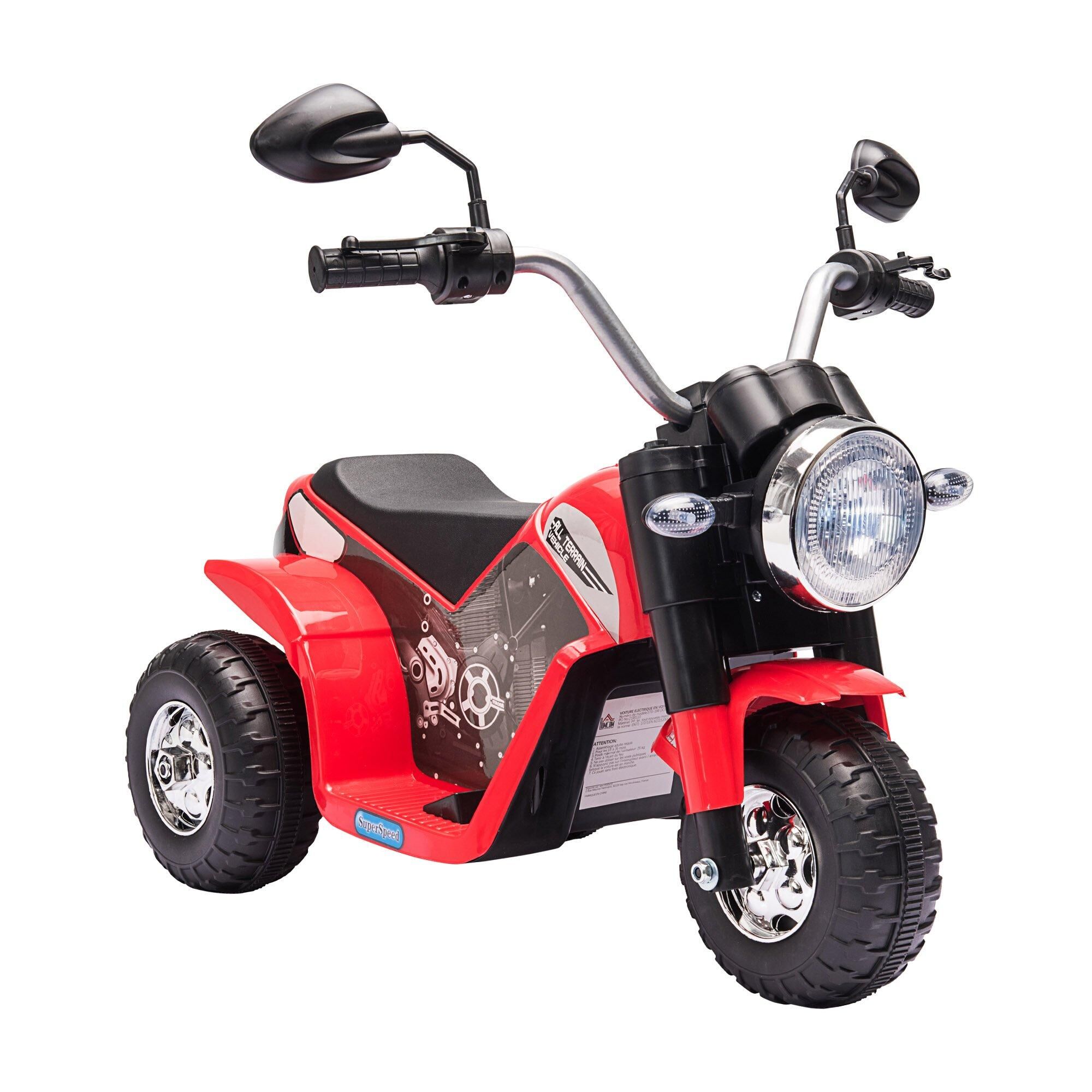 HOMCOM Kids Toddler 6V Electric Motorcycle Ride-On Toy Battery