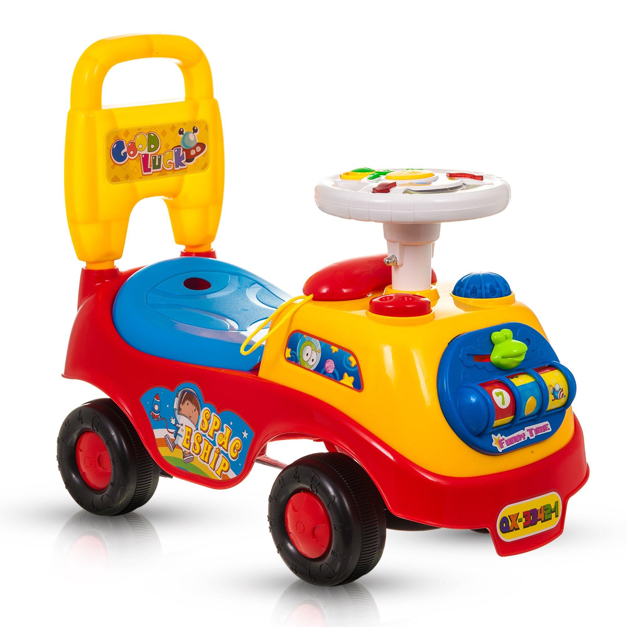 Hillington My First Ride On and Push Along Buggy Car - Learning Toy with Sounds and Accessories