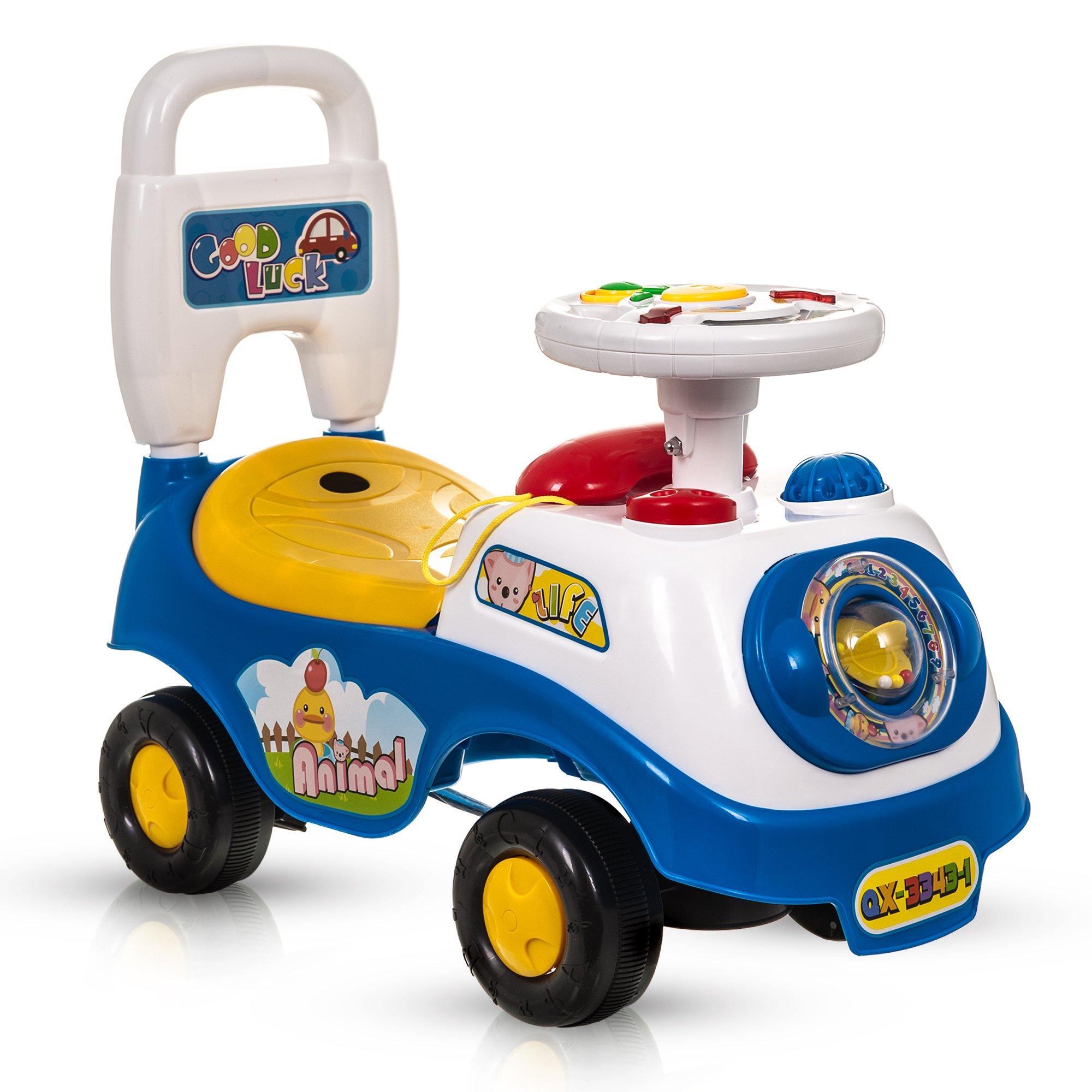 Hillington My First Ride On and Push Along Buggy Car - Learning Toy with Sounds and Accessories