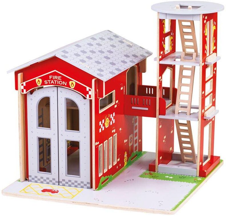 Bigjigs Toys City Fire Station Playset