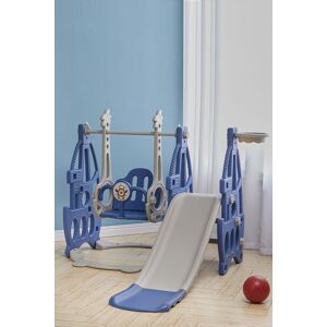 Living and Home 3 in 1 Kids Swing and Slide Set Toddler Climber Playset in Blue Blue Living and Home 3 in 1 Kids Swing and Slide Set Toddler Climber Playset in Blue Blue
