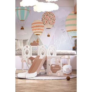 Living and Home 3-in-1 Children Toddler Swing and Slide Set Climber Playset in Beige Beige Living and Home 3-in-1 Children Toddler Swing and Slide Set Climber Playset in Beige Beige