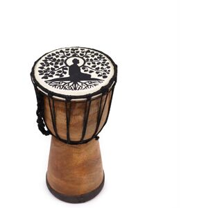 KDMD Buddha Wide Top Djembe Drum - 13cm in Brown Brown KDMD Buddha Wide Top Djembe Drum - 13cm in Brown Brown