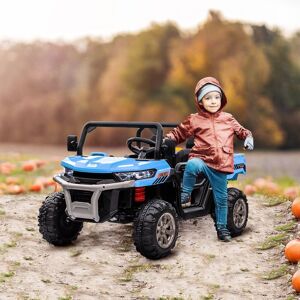 HOMCOM Two-Seater Kids Ride on Truck W/ Electric Bucket, Parental Remote in Blue Blue HOMCOM Two-Seater Kids Ride on Truck W/ Electric Bucket, Parental Remote in Blue Blue