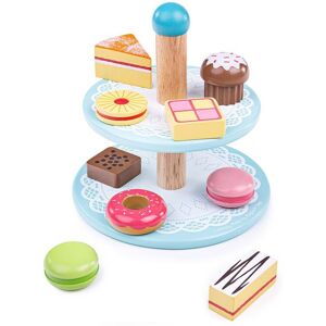 Bigjigs Toys Cake Stand with Cakes Toy Multicolor Bigjigs Toys Cake Stand with Cakes Toy Multicolor