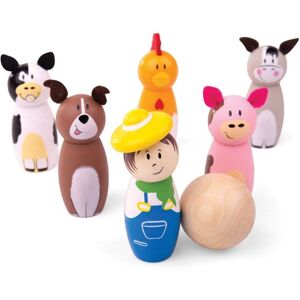Bigjigs Toys Wooden Skittles 6 Animal Skittles & 1 Bowling Ball Multicolor Bigjigs Toys Wooden Skittles 6 Animal Skittles & 1 Bowling Ball Multicolor