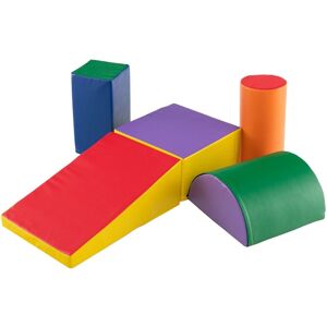 Costway 5-Pcs Kids Climb&Crawl Activity Playset Soft Foam Block Activity Play Multicolor Costway 5-Pcs Kids Climb&Crawl Activity Playset Soft Foam Block Activity Play Multicolor