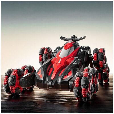H&O Direct 8 Round 2.4G RC Stunts Spray Drift Car Toy in Red Red H&O Direct 8 Round 2.4G RC Stunts Spray Drift Car Toy in Red Red
