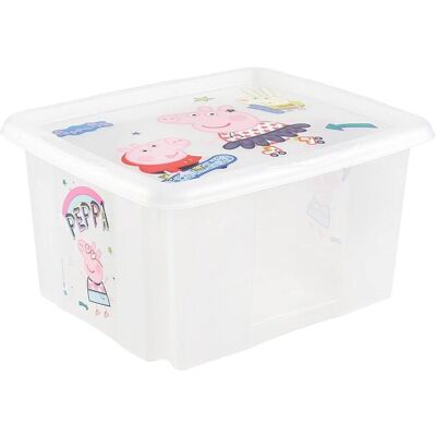 Keeeper Peppa Pig Storage Box with Lid 24 Litre Transparent in Clear Clear Keeeper Peppa Pig Storage Box with Lid 24 Litre Transparent in Clear Clear
