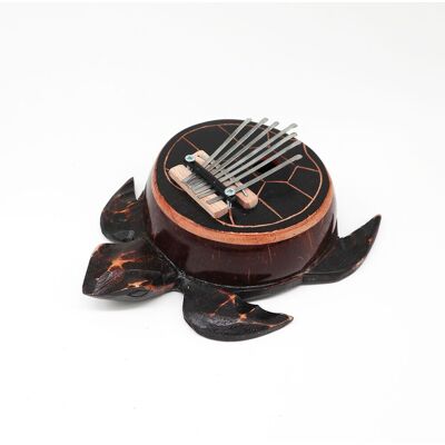 KDMD Kalimba Antique Turtle Coconut in Black Black KDMD Kalimba Antique Turtle Coconut in Black Black