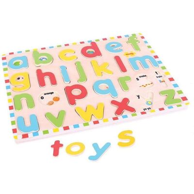 Bigjigs Toys Inset Puzzle Lowercase Alphabet - Puzzle for Kids Bigjigs Toys Inset Puzzle Lowercase Alphabet - Puzzle for Kids